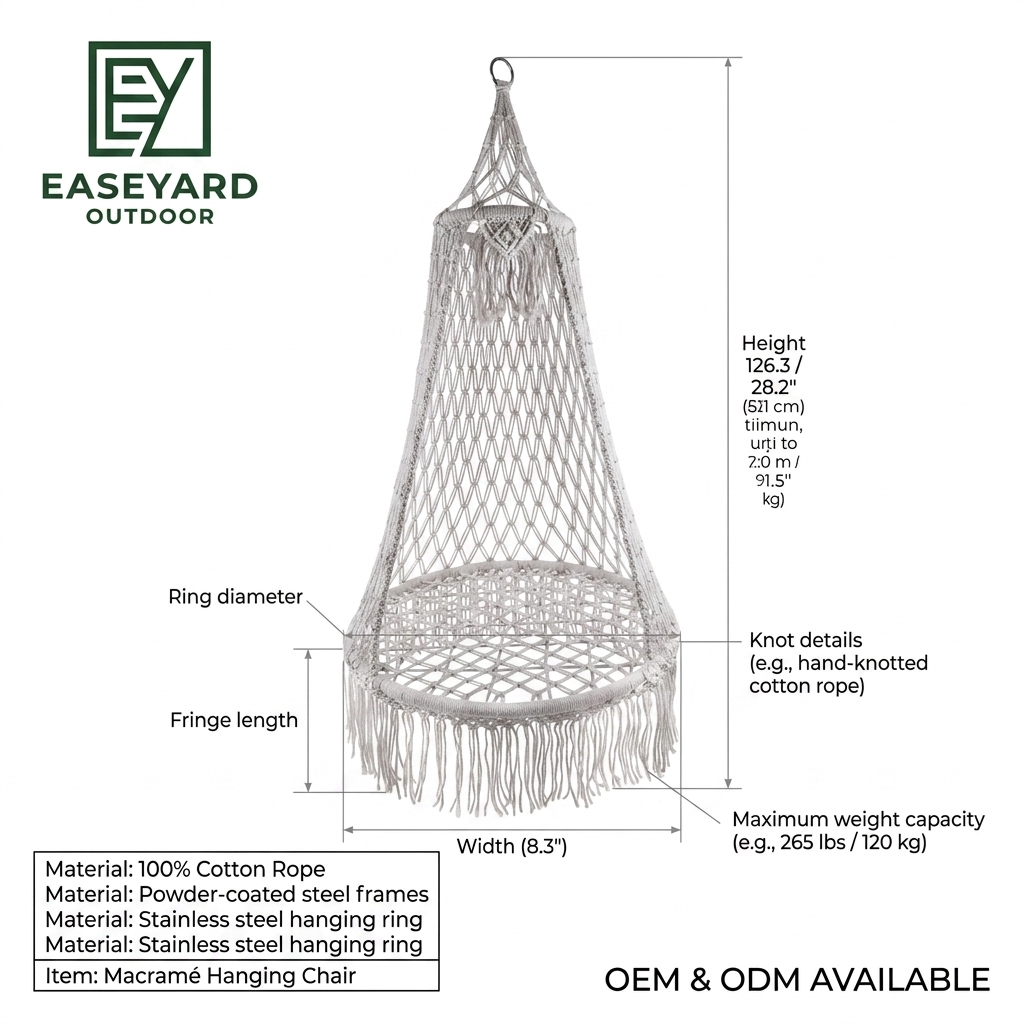 Boho Luxury Swing Hanging Chair