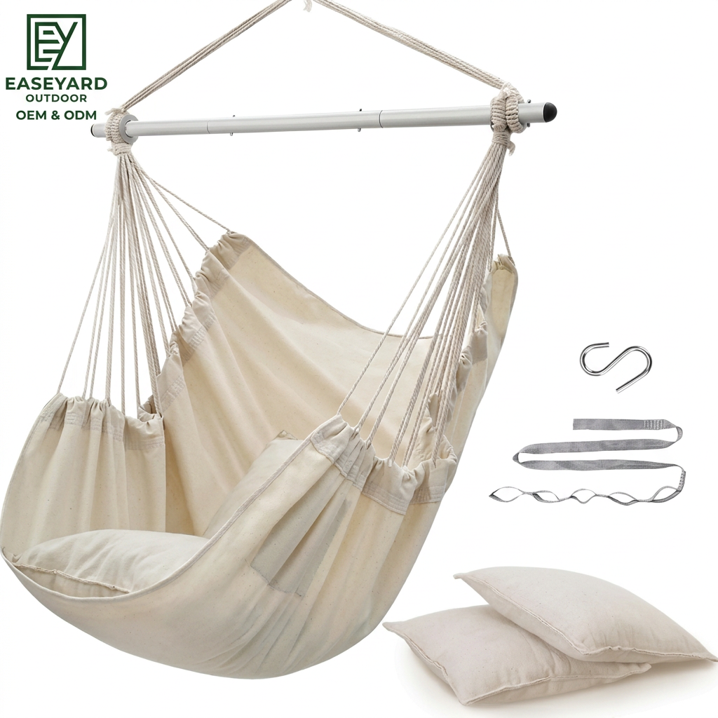 Canvas Pattern Hammock Chair Rainbow