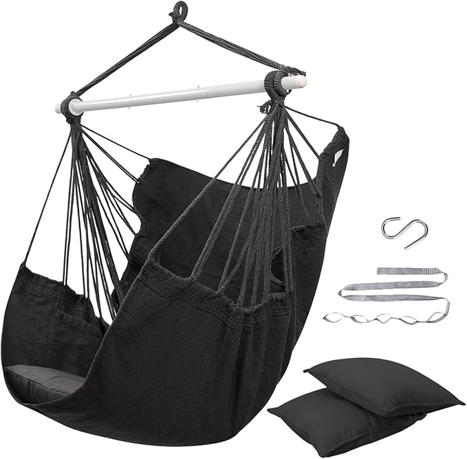 Canvas Pattern Hammock Chair Rainbow