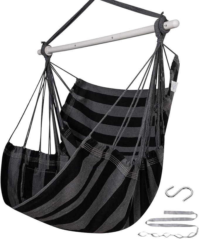 Canvas Pattern Hammock Chair Rainbow