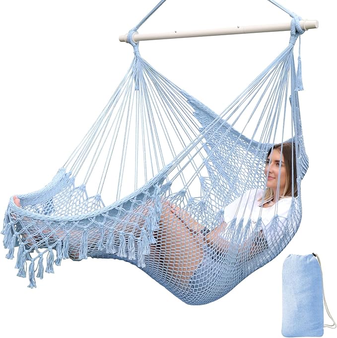 Rope Boho Macrame Swing Hammock Chair