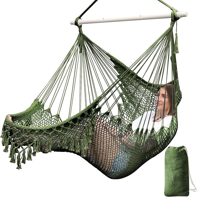 Rope Boho Macrame Swing Hammock Chair