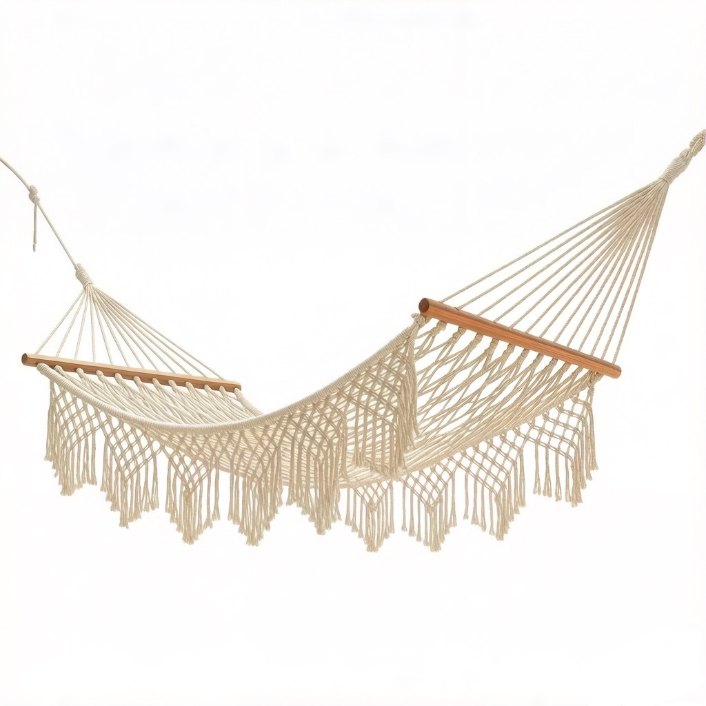 Macrame Boho Rope tassel Swing Hammock
